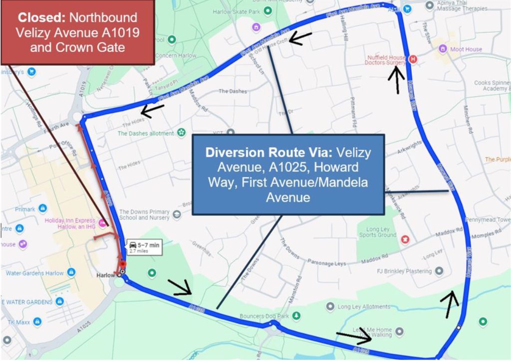 Velizy Avenue will be closed northbound