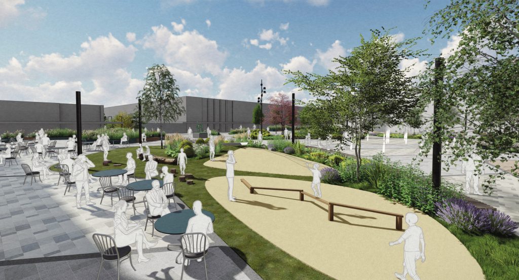 Market Square in Harlow, artist impression